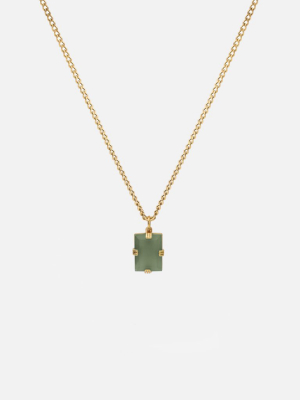 Lennox Jasper Necklace, Gold Vermeil