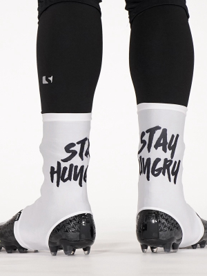 Stay Hungry White Spats / Cleat Covers