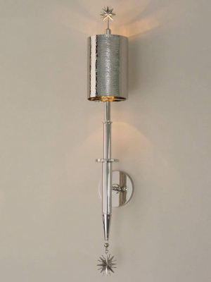 Global Views Star Arm Wall Sconce Nickel Hw