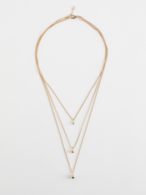 Triple Chain Pendant Necklace