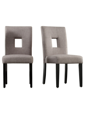 Set Of 2 Phelan Keyhole Dining Chair - Inspire Q