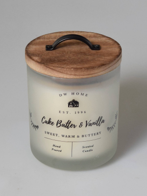 Lidded Glass Jar Cake Batter And Vanilla Candle - Dw Home