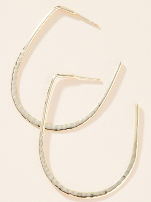 Macey Hammered Hoop Earrings