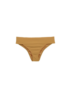 Made By Dawn Archer Bottom Ribbed Jacquard Camel