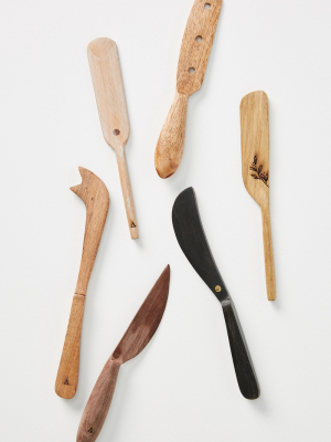 Wooden Spreaders, Set Of 6