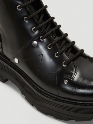 Alexander Mcqueen Tread Lace Up Boots