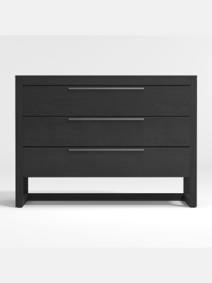 Linea Black 3-drawer Chest