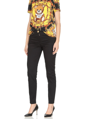 Moschino Teddy Plaque Slim-fit Pants