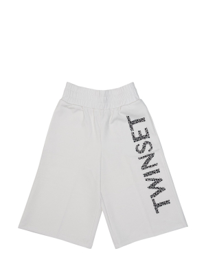 Twinset Kids Logo Embellished Wide Leg Shorts