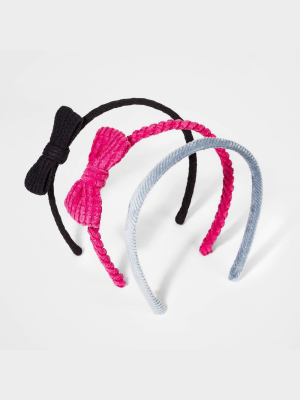 Girls' 3pk Corduroy Headbands - Cat & Jack™