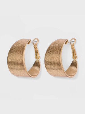 Worn Gold Hoop Earrings - Universal Thread™ Gold