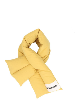 Jil Sander Logo Patched Padded Scarf