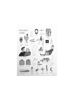 This Is Vermont Print Series - "vermont Alphabet" 11 X 14