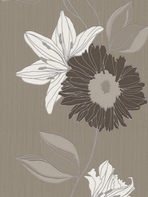 Eyecatcher Floral Wallpaper In Brown Design By Bd Wall