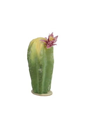 Northlight 8.5" Flowering Cactus Artificial Plant Table Top Decoration - Green/yellow