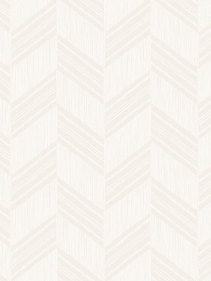 Boho Chevron Stripe Wallpaper In Daydream Grey And Ivory From The Boho Rhapsody Collection By Seabrook Wallcoverings