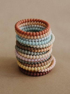 Pearl Teething Bracelet 3-pack (mellow/terracotta/periwinkle)