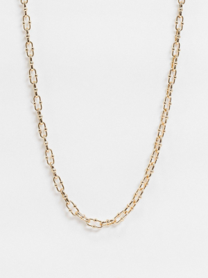 Vero Moda Exclusive Chain Necklace With T Bar In Gold