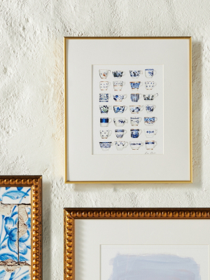 Blue And White Pattern China Teacups Wall Art