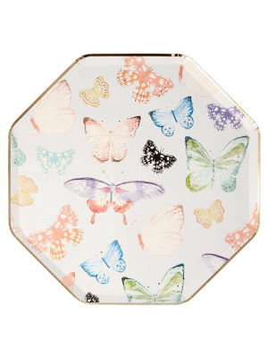 Butterfly Dinner Plates (x 8)