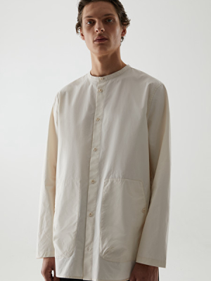 Cotton Oversized Grandad Collar Shirt