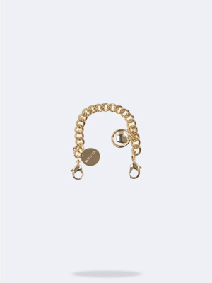 Bandolet Circle Heart Charm - Gold/gold