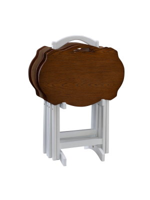 Austin Tray Table Set Brown - Powell Company