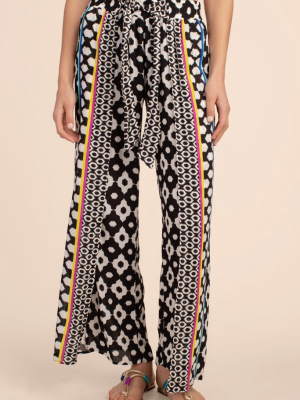 Onyx Ikat Split Leg Pant