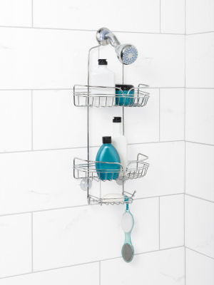 Zenna Home Over The Shower Head Rust-resistant Caddy - Chrome