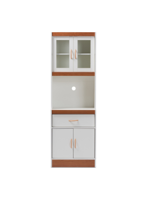 Laurana Kitchen Cabinet And Hutch - Baxton Studio