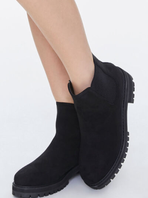 Faux Suede Chelsea Boots