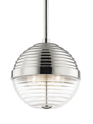 Hudson Valley Lighting Easton 3-bulb Pendant - Polished Nickel & Clear