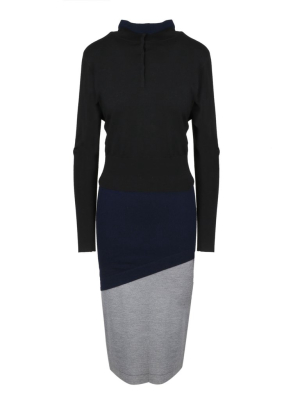 Jw Anderson Color Block Midi Dress