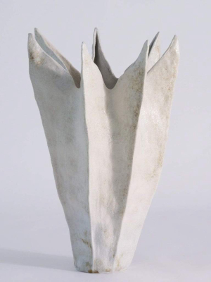 Global Views Luc Vase In White Marble