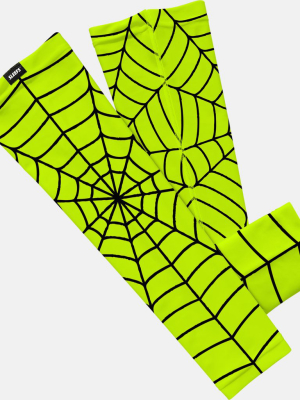 Web Pattern Safety Yellow Arm Sleeve