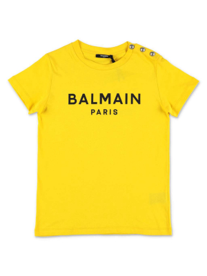 Balmain Kids Logo Printed T-shirt