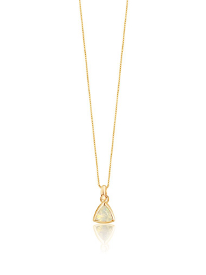 Opal Charm Gold Necklace