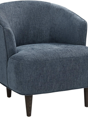 55 Downing Street Herringbone Gray Fabric Accent Chair