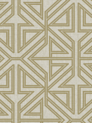 Kachel Gold Geometric Wallpaper From The Scott Living Ii Collection By Brewster Home Fashions