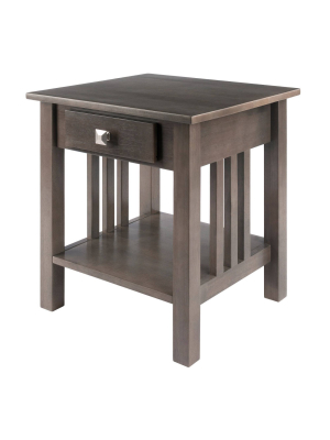 Stafford End Table Oyster Gray - Winsome