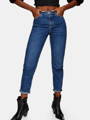 Bright Indigo Mom Tapered Jeans