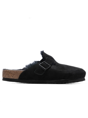 Birkenstock Wide Boston Shearling - Black