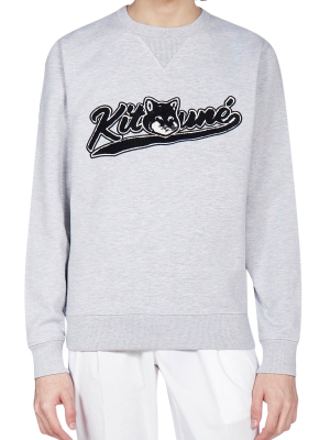 Maison Kitsuné Varsity Fox Logo Patch Sweatshirt