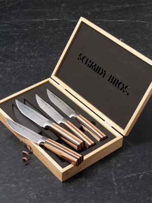 Schmidt Brothers ® Farmhouse Blend Jumbo Steak Knives, Set Of 4