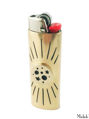 Brass Space Lighter Case