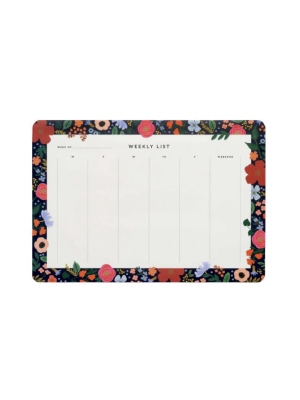 Wild Rose Weekly Desk Pad