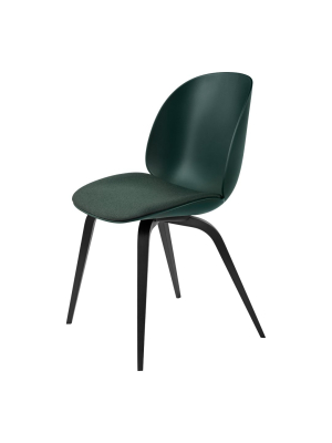 Beetle Dining Chair - Seat Upholstered - Black Stained Beech Base