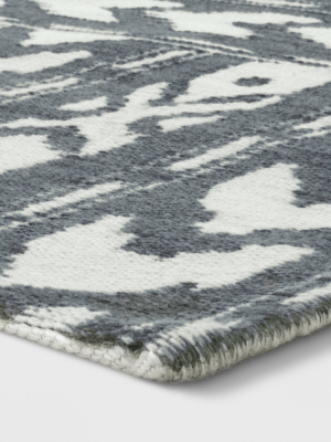 Nathaniel Geometric Woven Area Rug Gray - Threshold™