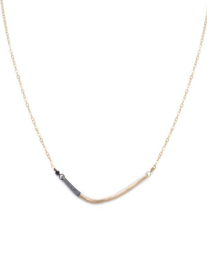 Mini Black & Gold Inflecto Necklace