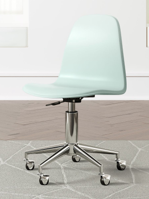 Kids Class Act Mint And Silver Desk Chair